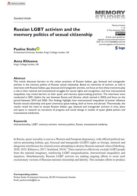 russian lesbian|Russian LGBT activism and the memory politics of sexual .